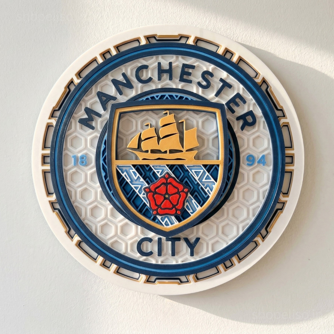 ELISO City Blue Crest Wall Art