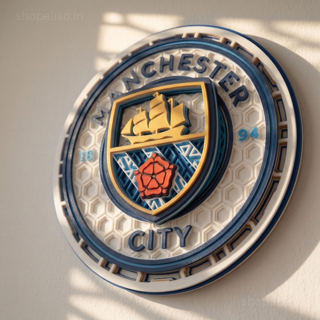 ELISO City Blue Crest Wall Art