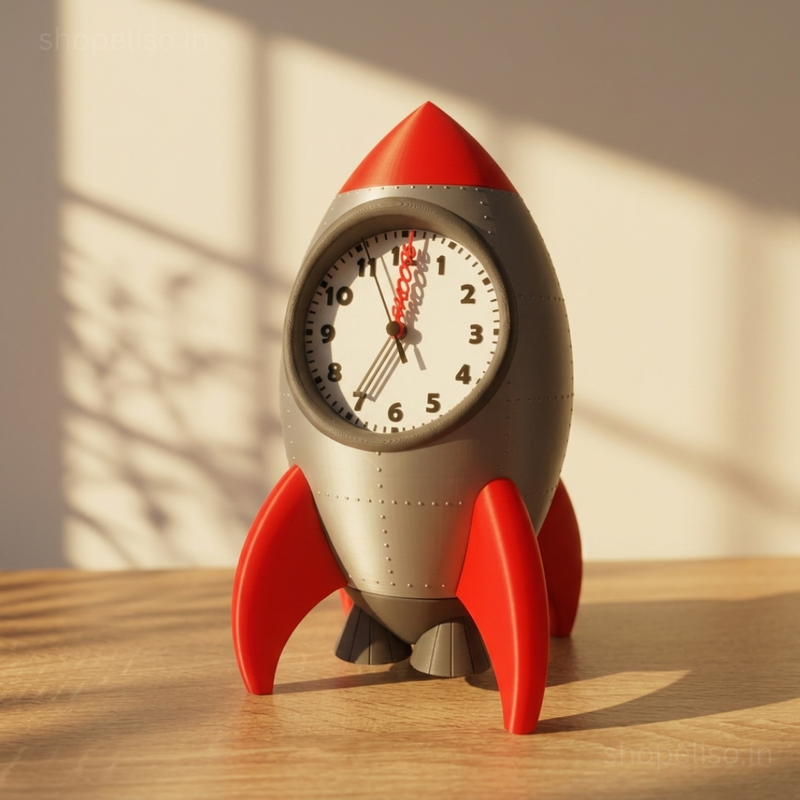 ELISO Rocket Moon Wall Clock