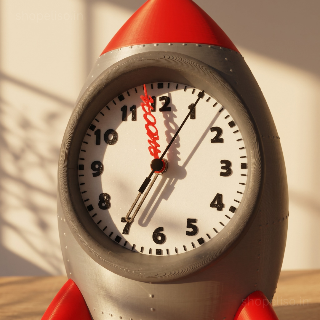 ELISO Rocket Moon Wall Clock