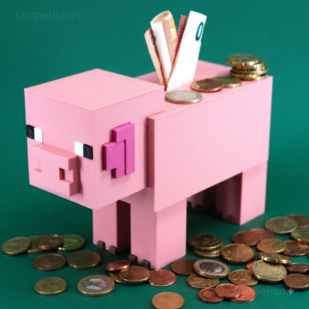 ELISO Pixel Pig Coin Bank