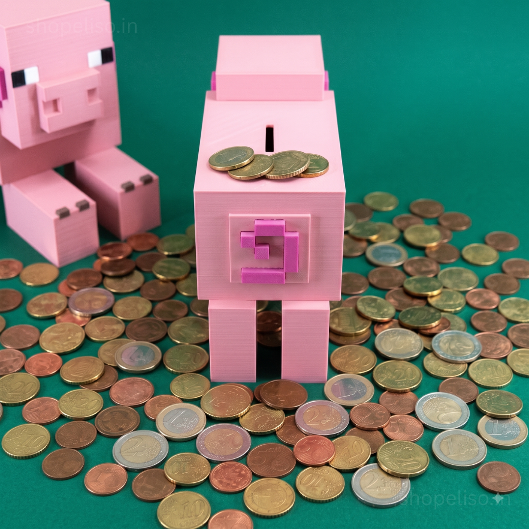 ELISO Pixel Pig Coin Bank