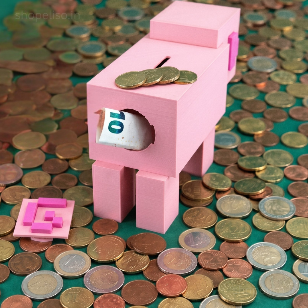 ELISO Pixel Pig Coin Bank