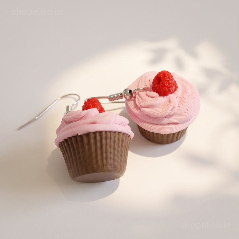 ELISO Raspberry Cupcake Earrings