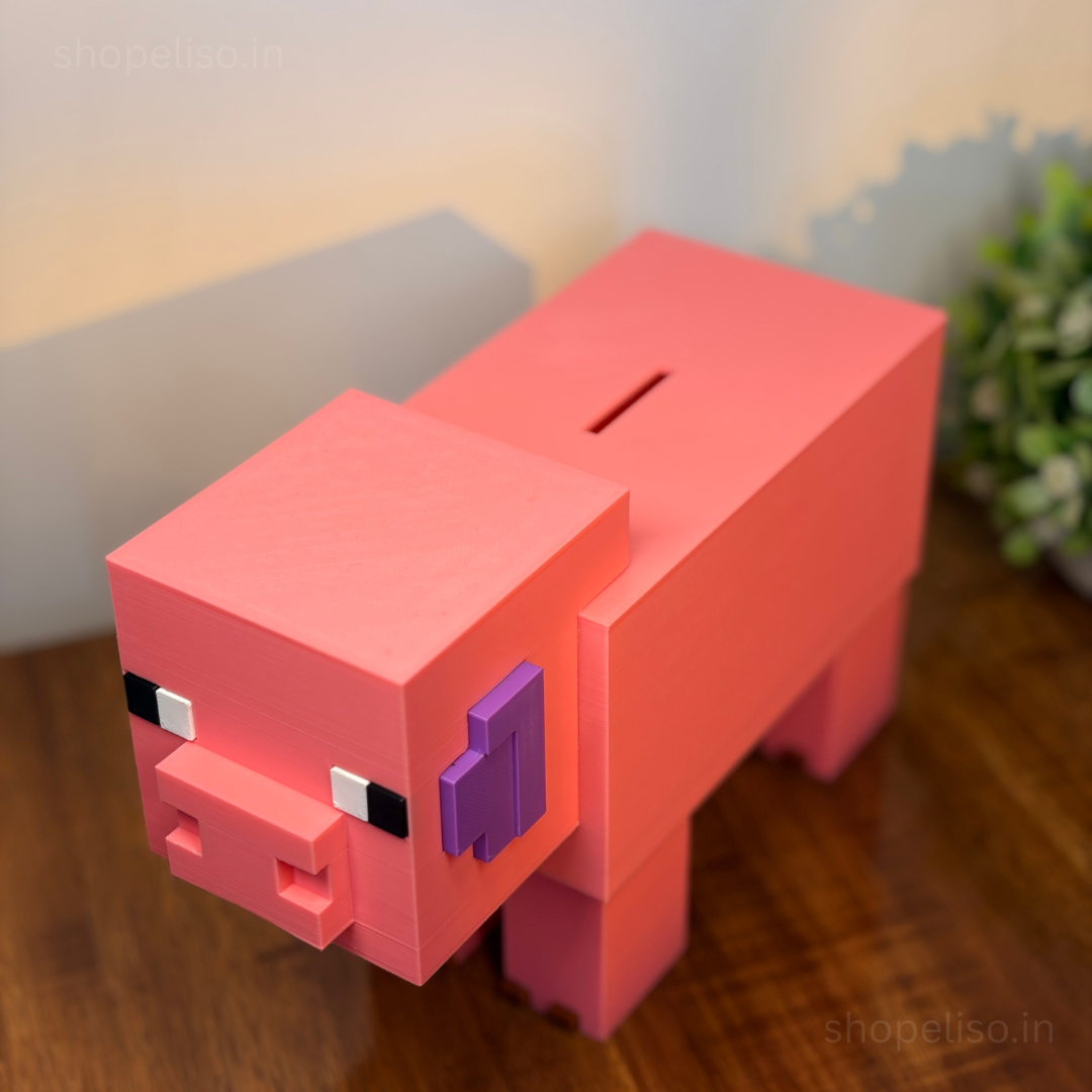 ELISO Pixel Pig Coin Bank