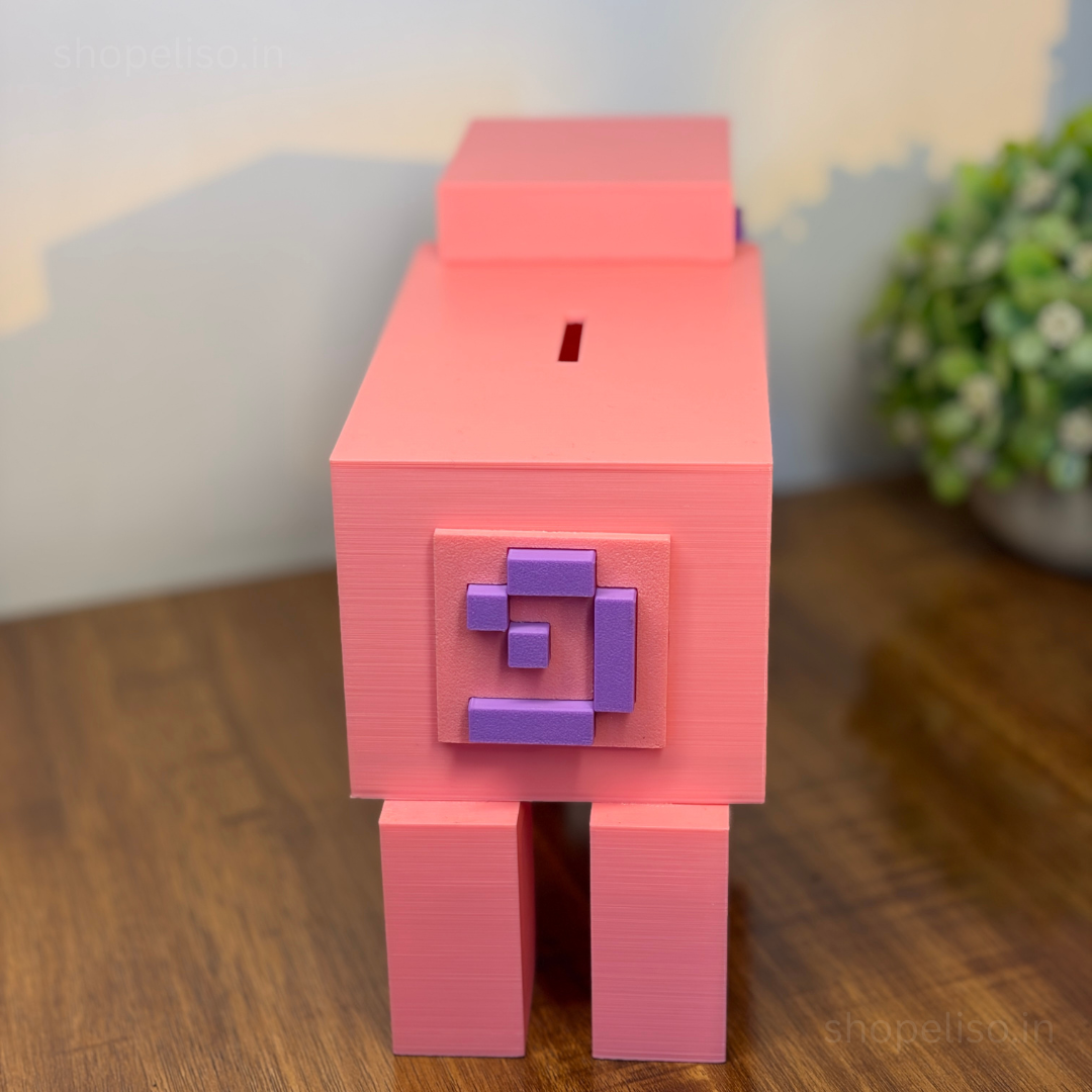 ELISO Pixel Pig Coin Bank