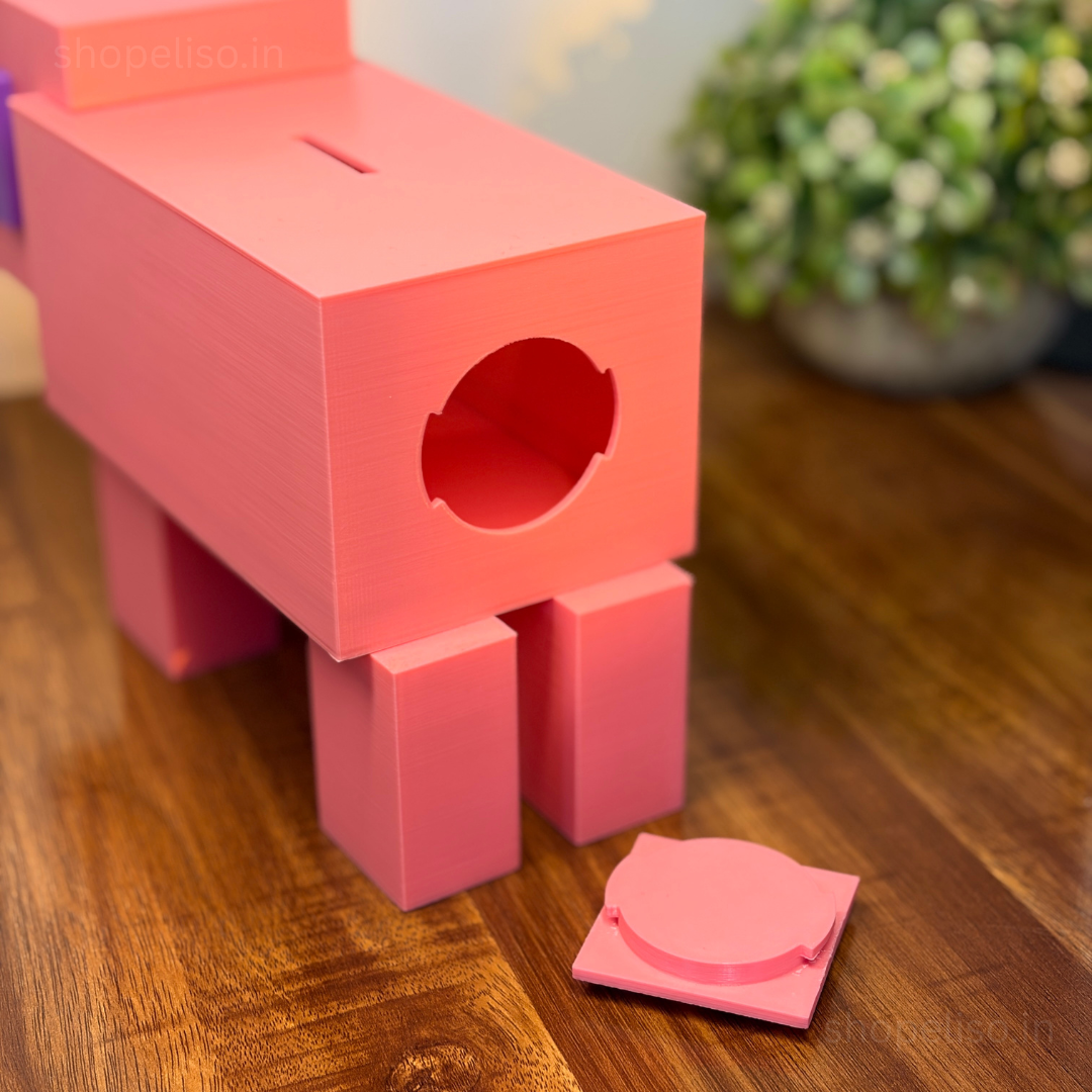 ELISO Pixel Pig Coin Bank