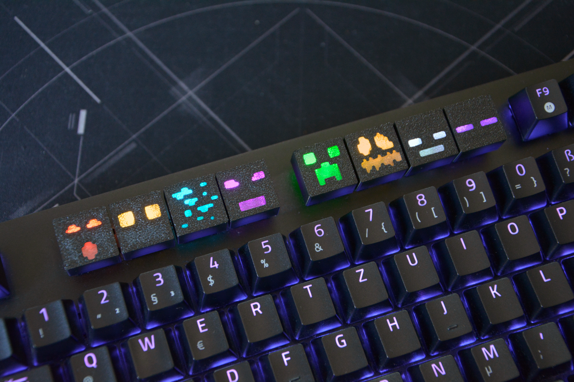 ELISO Pixel Mob Keycaps Set (8 Pieces)