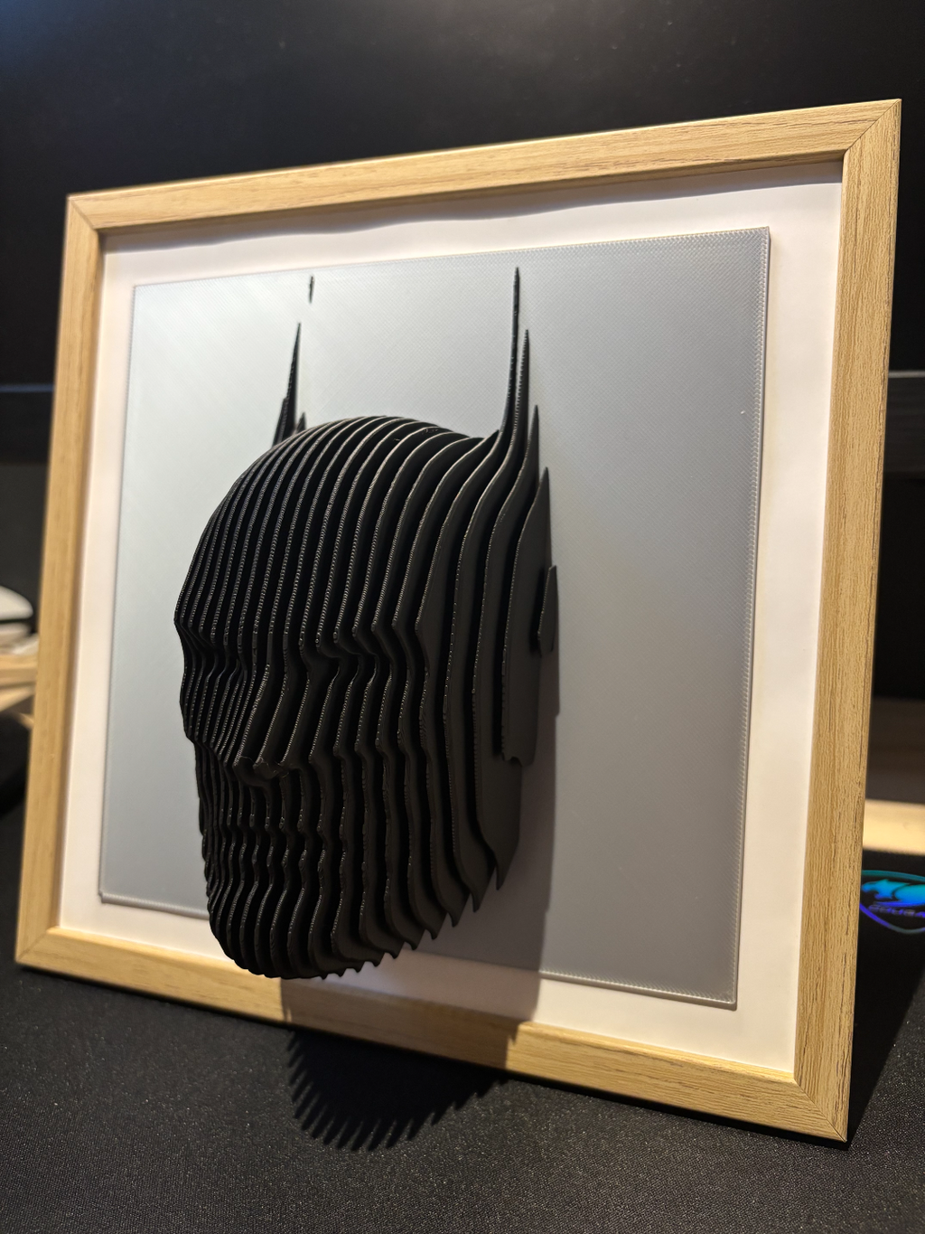 ELISO Dark Knight Layered Sculpture Wall Art