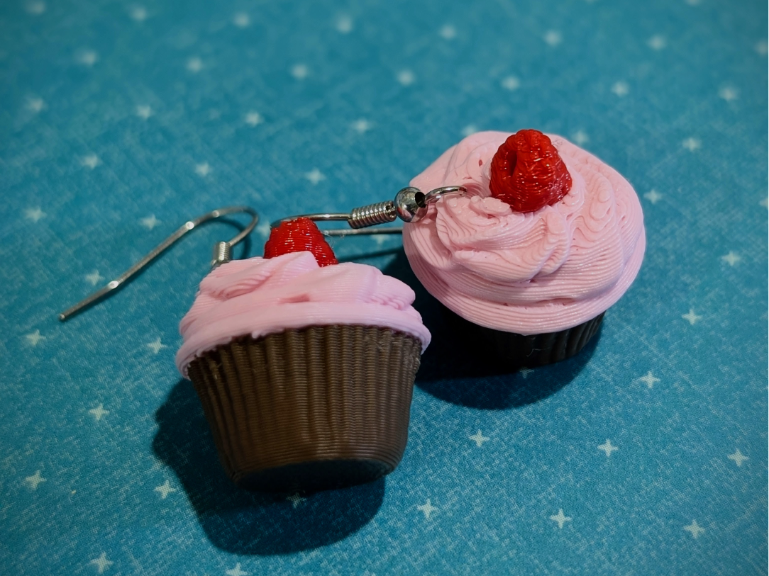 ELISO Raspberry Cupcake Earrings