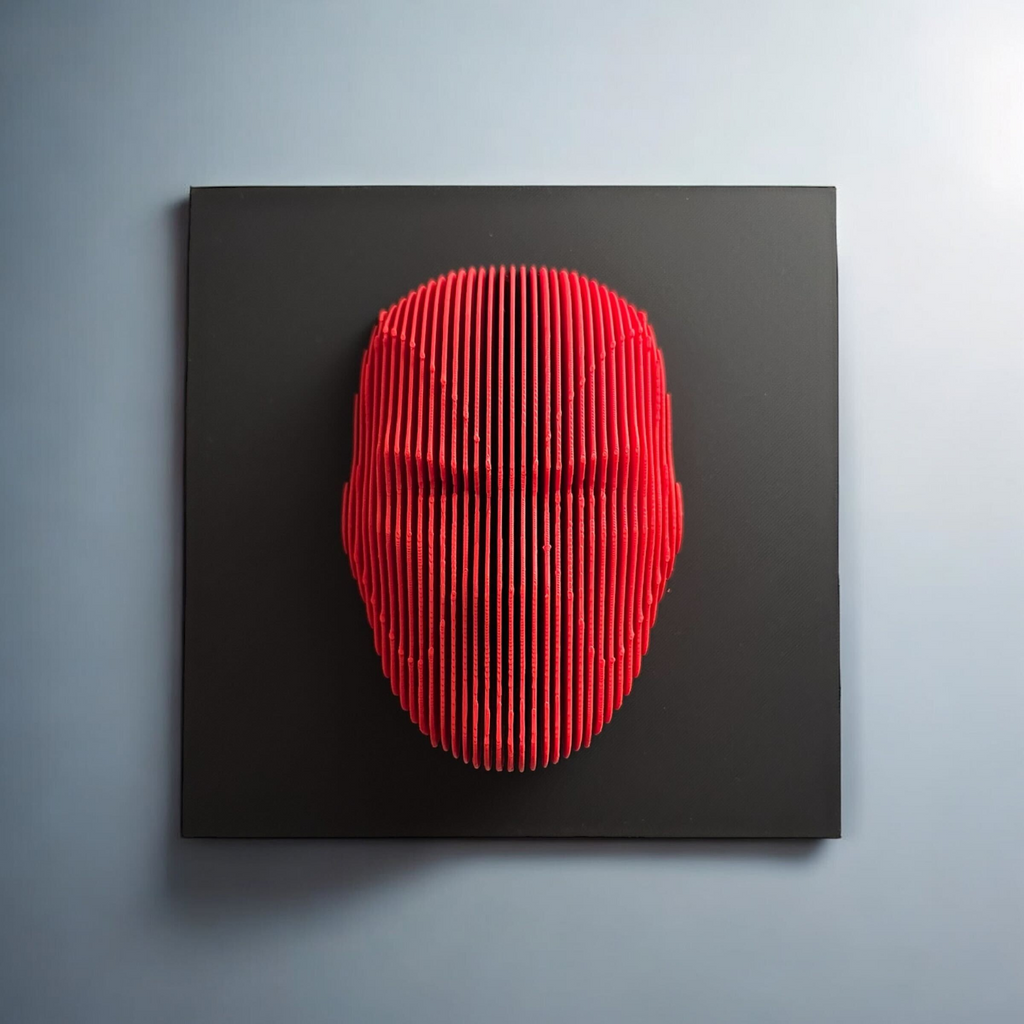ELISO Merc With a Mask Layered Sculpture Wall Art