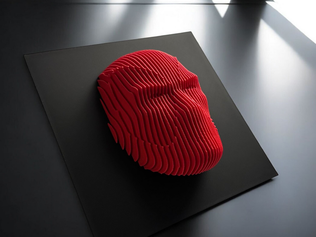 ELISO Merc With a Mask Layered Sculpture Wall Art
