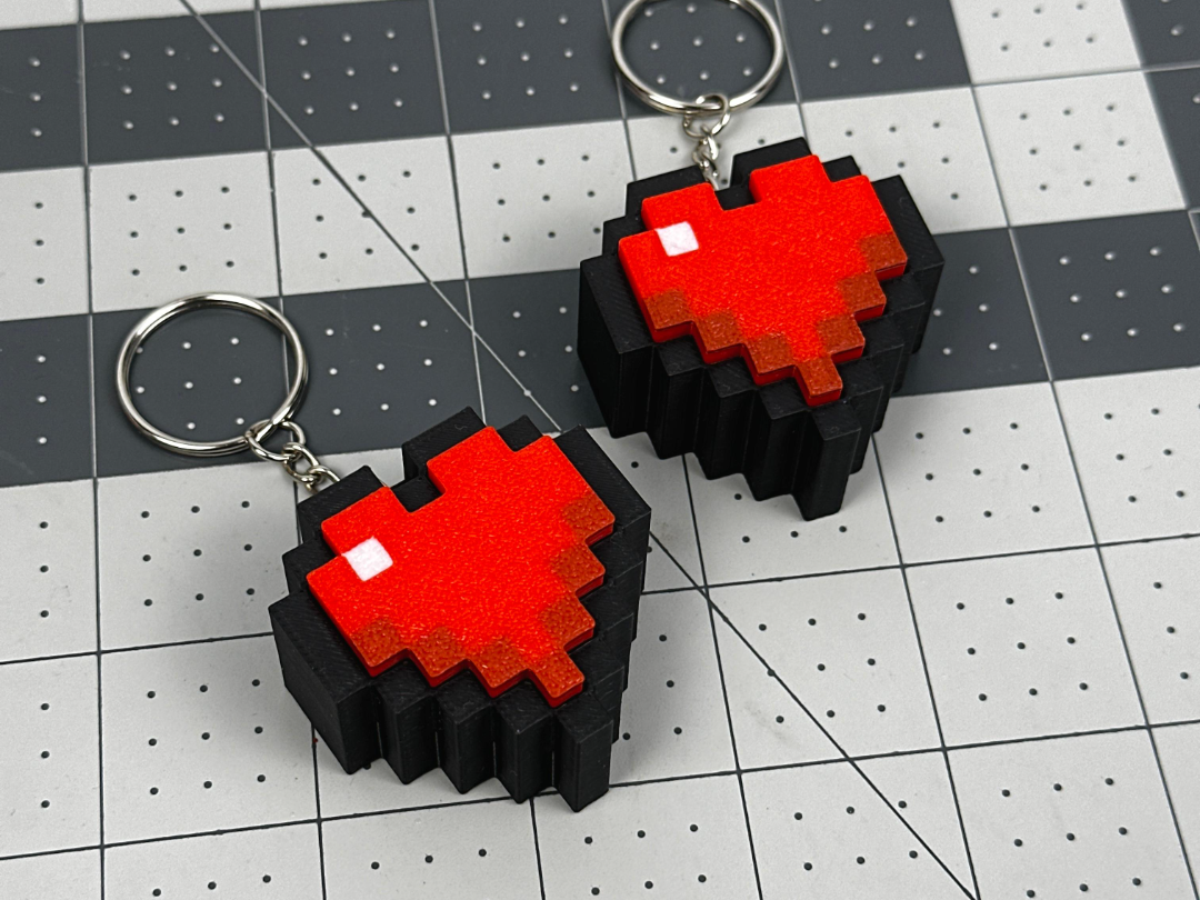 Eliso Pixel Heart Clicker Keychain